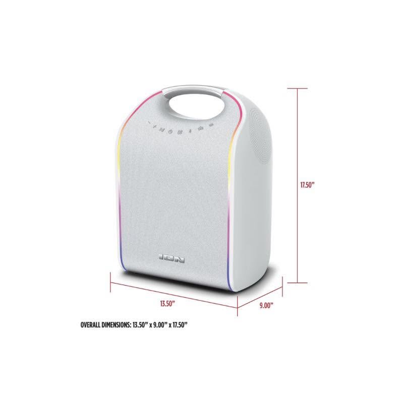 ION Audio Glow Tone Bluetooth Speaker with Immersive Sound