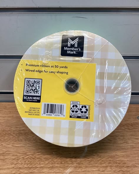 Member’s Mark Premium Wired Ribbon 1.5” Width x 50 Yards