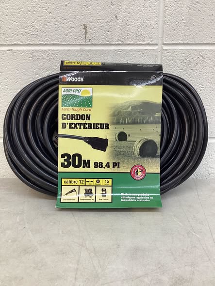 WOODS 12/3 98.4' AGRI-PRO OUTDOOR CORD