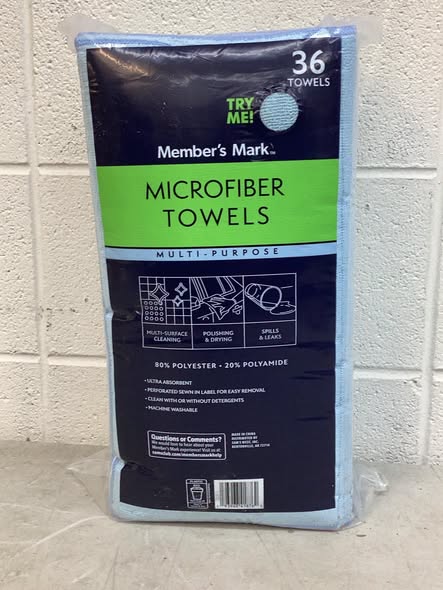 Member Mark Microfiber Towels, Blue (36 ct.)