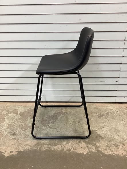 Modern PU Leather Bar Stools with Cushioned Seat, Set of 2