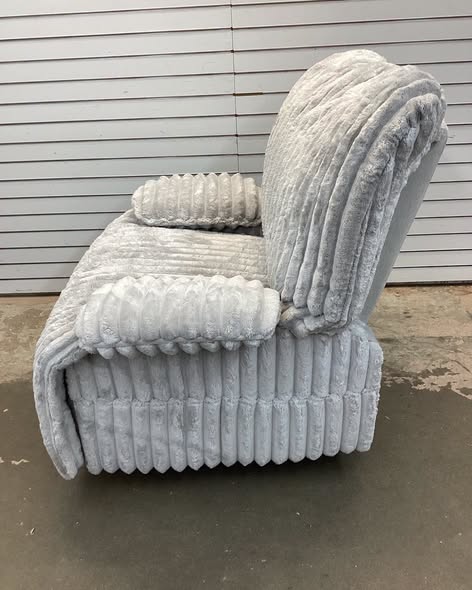 Wide Corduroy Upholstered Manual Living Room Recliner