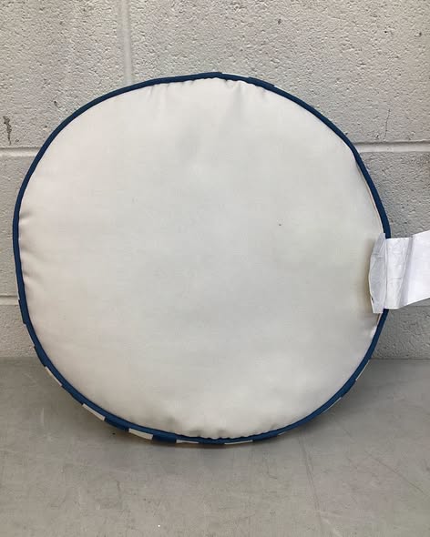 Threshold 16” Round Outdoor Throw Pillow Blue Shells Patio Cushion