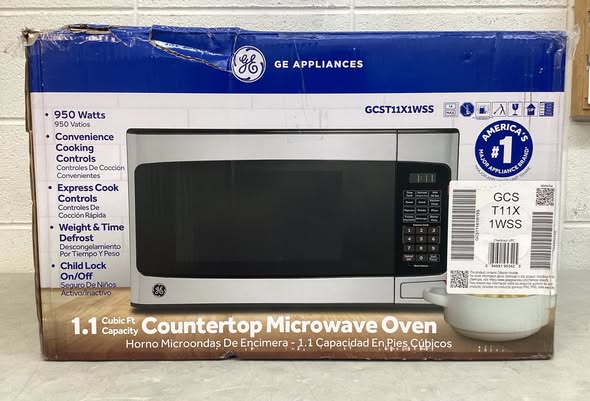 GE 1.1 Cu. Ft. Capacity Countertop Microwave Oven