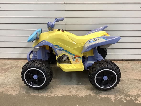 Bluey 12V ATV Ride-On with Surfboard Storage Compartment