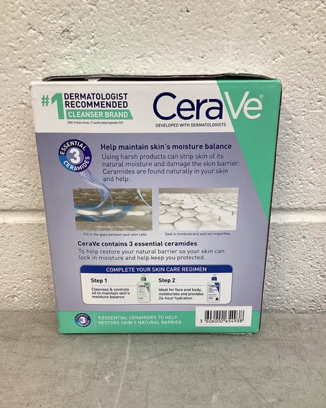CeraVe Foaming Facial Cleanser, Normal to Oily Skin, 12 fl. oz., 2 pk.