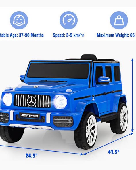 12V Mercedes-Benz G63 Licensed Kids Ride On Car with Remote Control