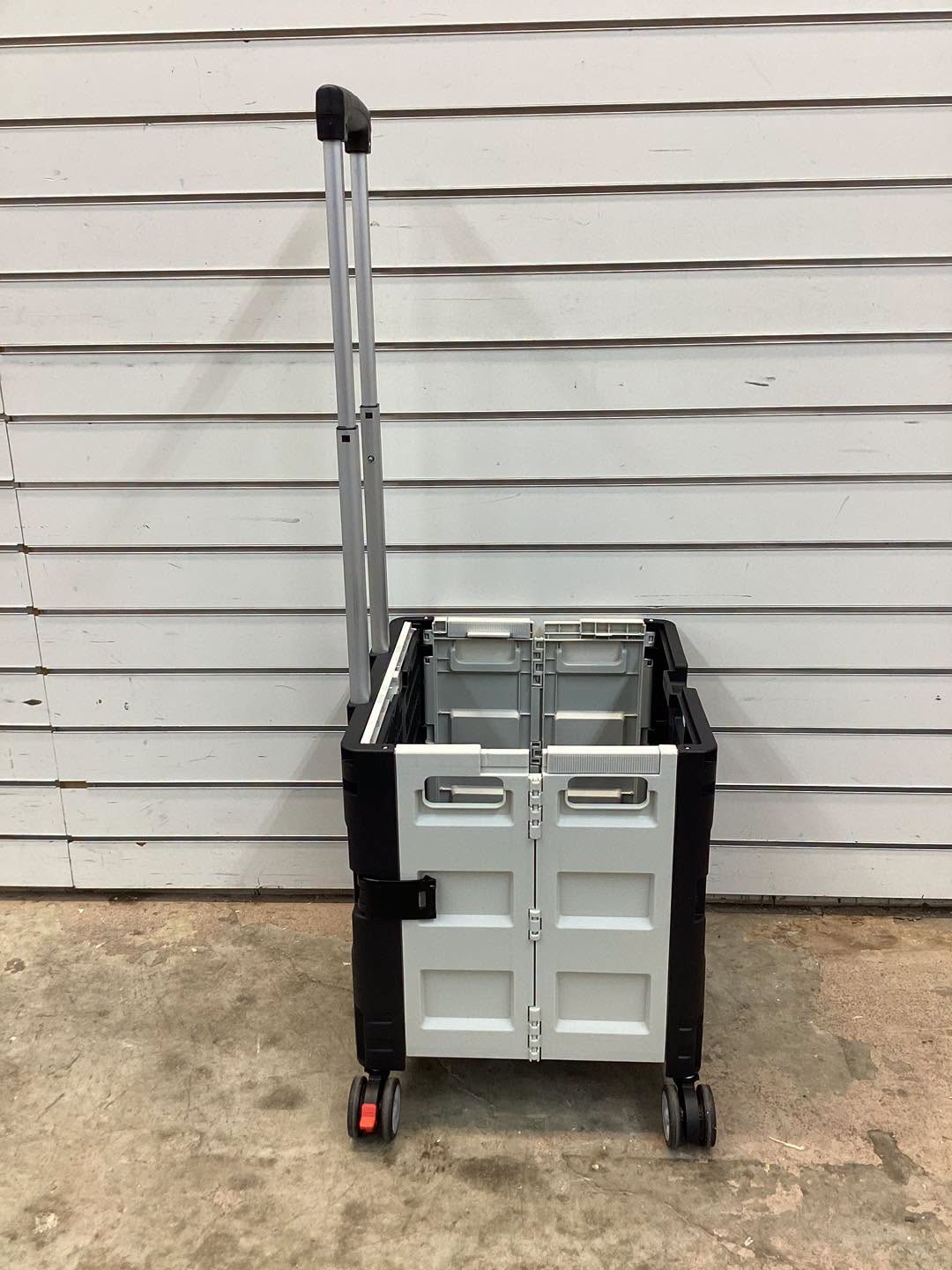 CleverMade Collapsible Wheeled Crate with Lid - 35L and 75lb Capacity