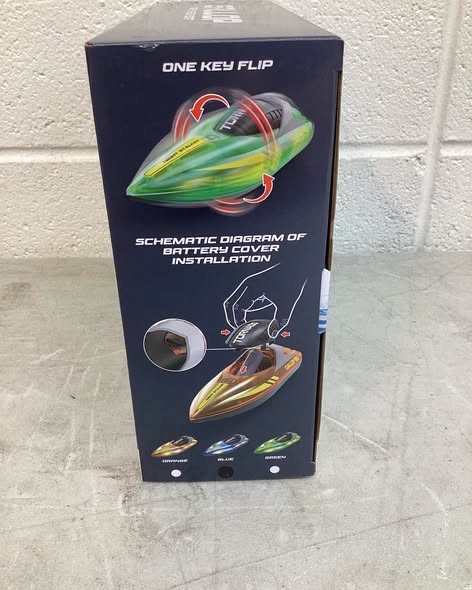RC Boat with LED Light for Kids, 15KM/H, 2.4G Remote Control Boat with LED Lights, RC Electric Boats for Pools and Lakes, with 2 Pack Rechargable Batteries, Toy for Adults and Kids.