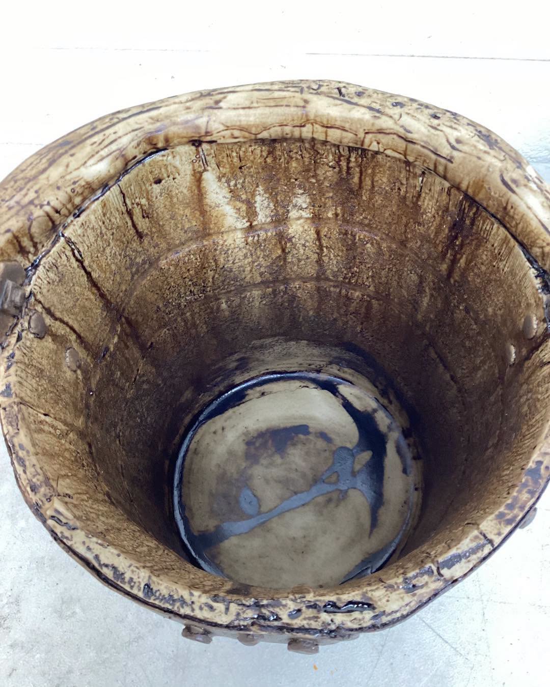 Mountain Mike’s - Rustic Well Bucket Waste Basket with Replicated Deer Antler Handle - Bathroom Trash Can