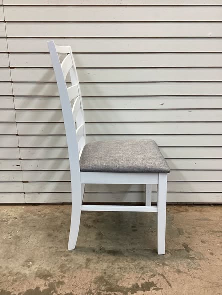 Dining Chair with Backrest and Rubber Wood Frame