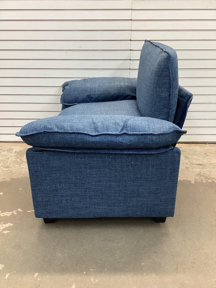 Brand New Fabric Couch Chair in Blue
