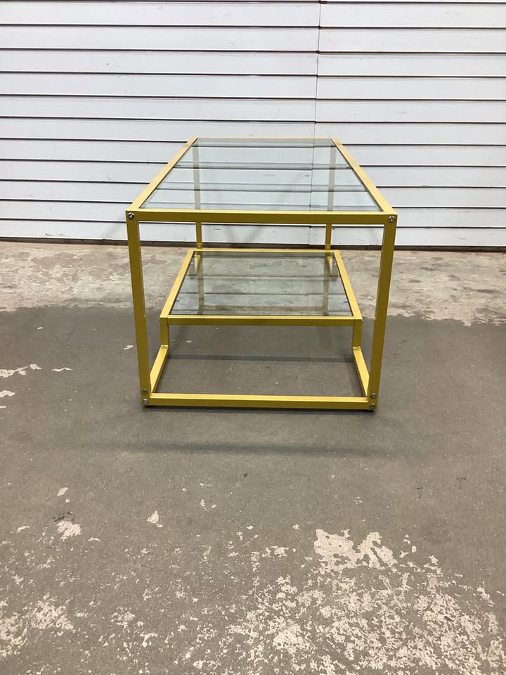 Brand New Costway 45'' Rectangular Tempered Glass Accent Table