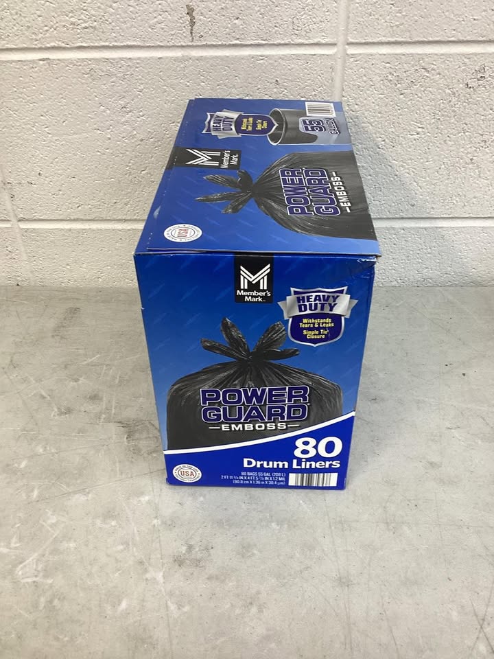 Member's Mark Heavy Duty 55-Gallon Drum Liner Trash Bags, 80 ct.