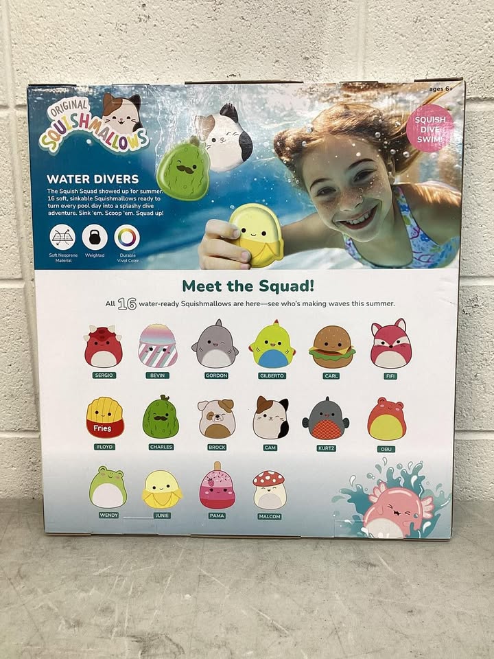 BigMouth Squishmallows Dive Toy Set, 16 pcs