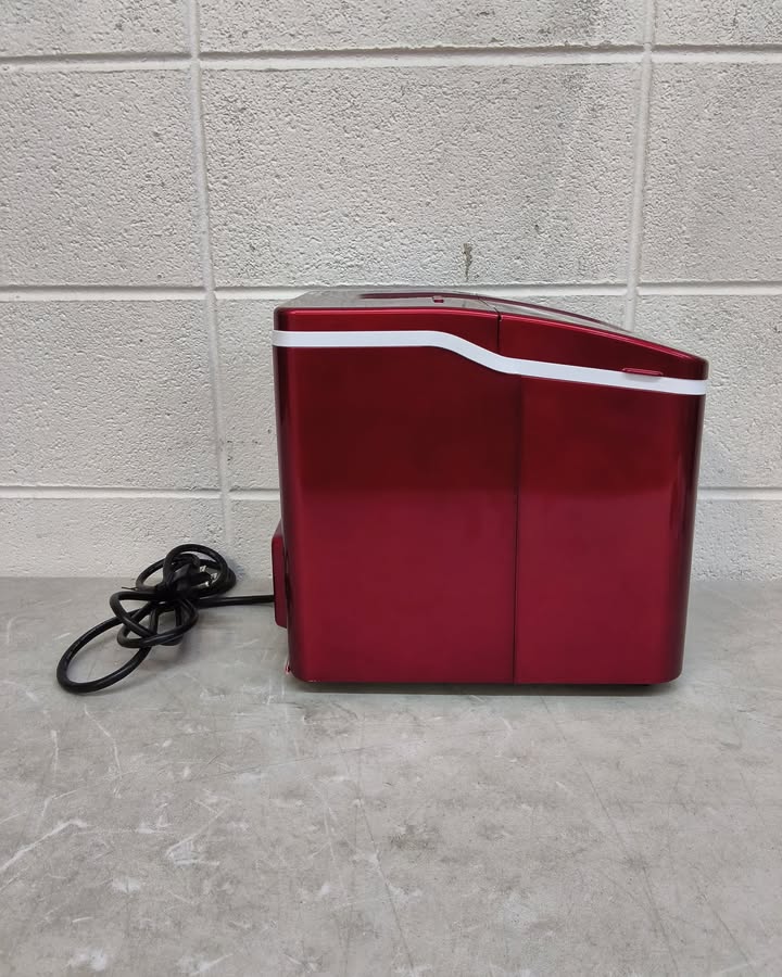 Lightly used Costway Portable Ice Maker Machine Countertop 26Lbs/24H Self-cleaning w/ Scoop Red
