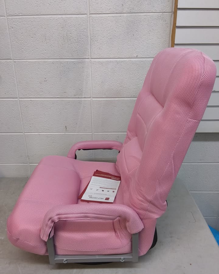 Best Choice Products 360-Degree Swivel Gaming Floor Chair w/ Armrest Handles, Foldable Adjustable Backrest - Pink