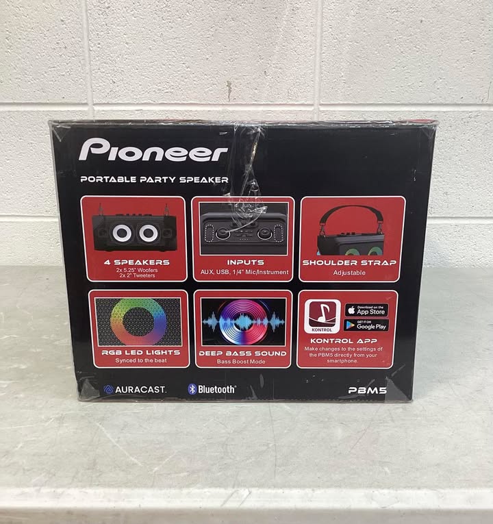 Pioneer Portable Bluetooth Boombox Party Speaker
