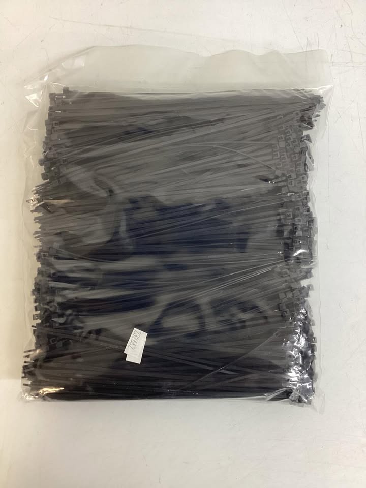 8.1” Black Cable Ties, 1000 ct.