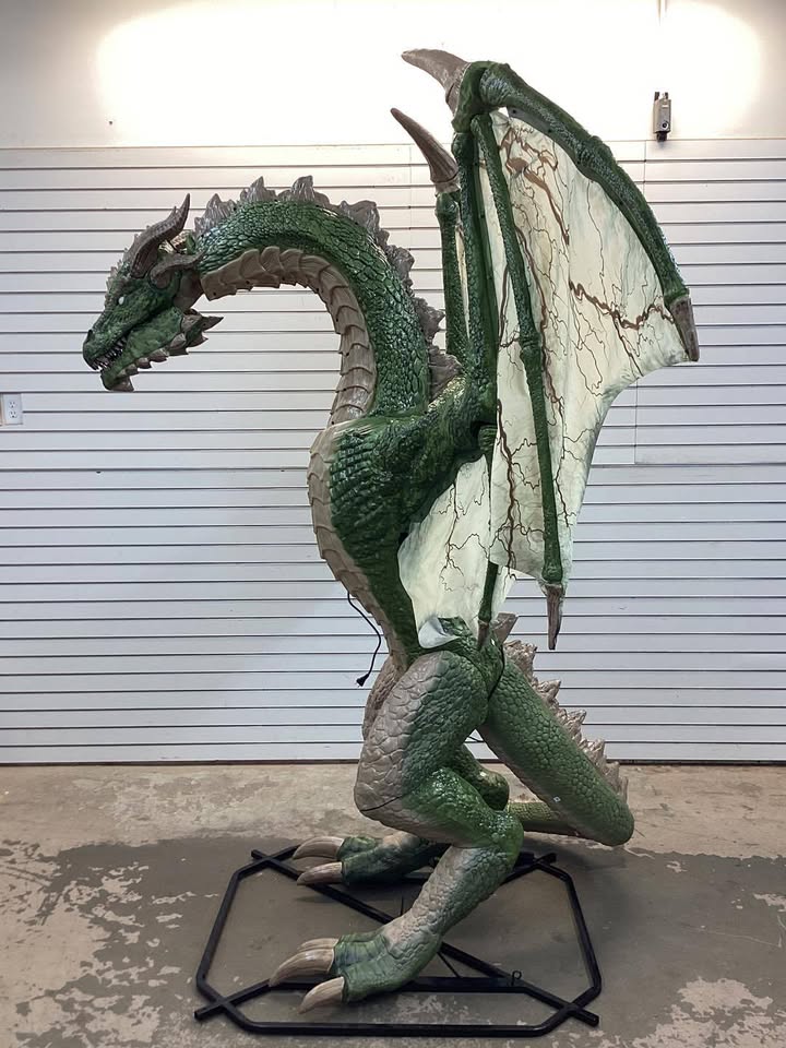 Home Accents Holiday 8 ft. Wide Gruesome Grounds Giant-Sized Color-Changing Animated LED Wyvern
