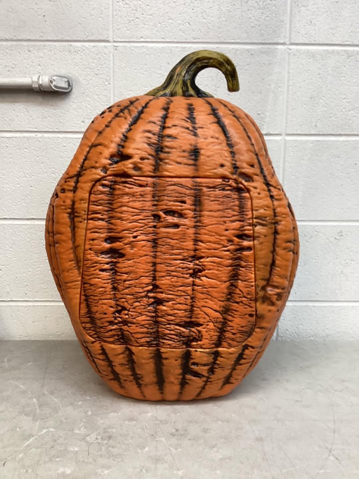 Home Accents Holiday 25 in. Battery Operated LED Grimacing Jack-O-Lantern