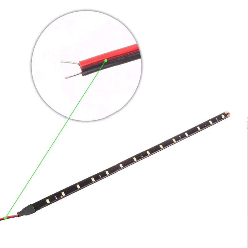 Waterproof 12V LED Strip Lights for Car & Motorcycle – 12"/15" DC Underbody Accent Lighting Kit (Multi-Pack)
