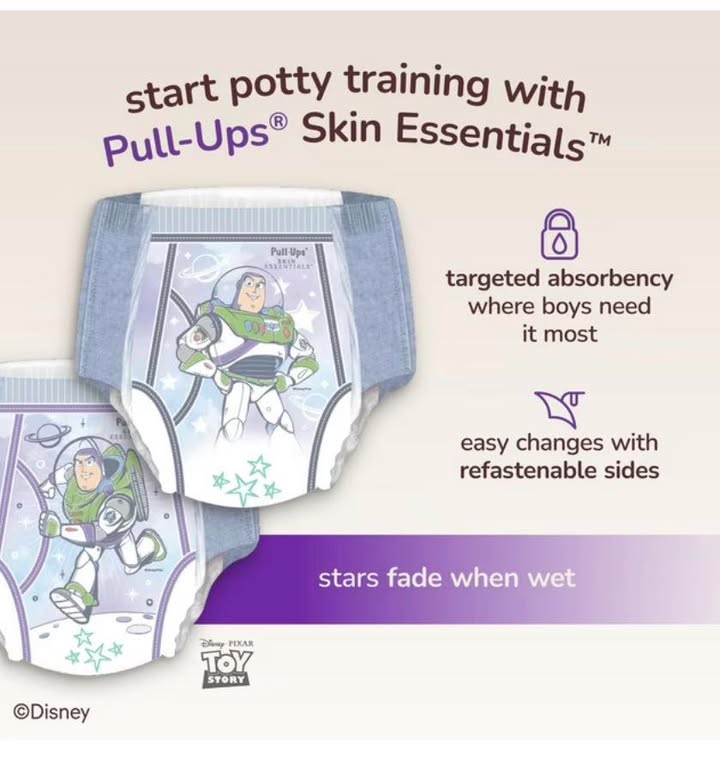 Pull-Ups, Skin Essentials Training Pants for Boys, Sizes 2T - 3T