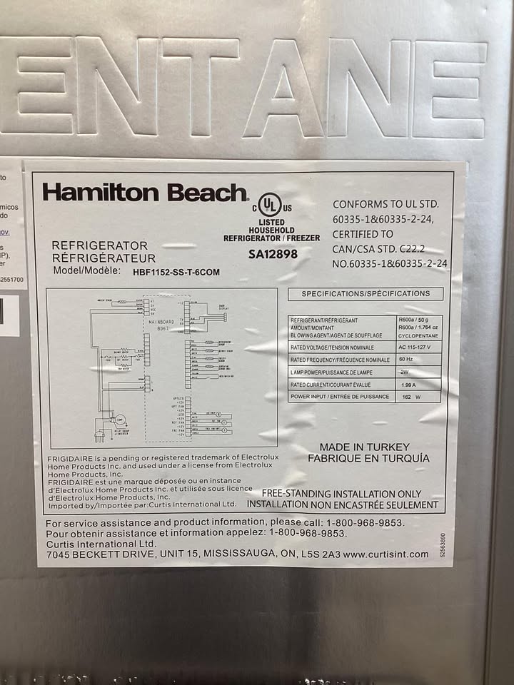 Hamilton Beach 11.5-cu ft Standard-Depth 23.6-in Wide Bottom-Freezer Refrigerator Stainless Steel ) Garage Ready