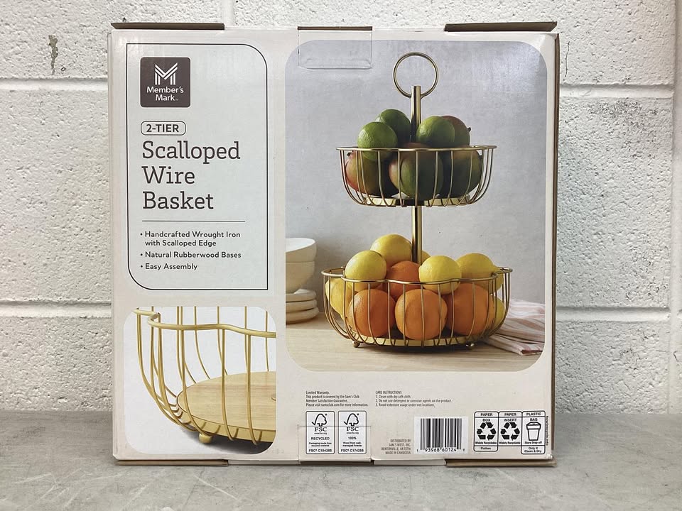 Member's Mark 2-Tier Scalloped Wire Basket