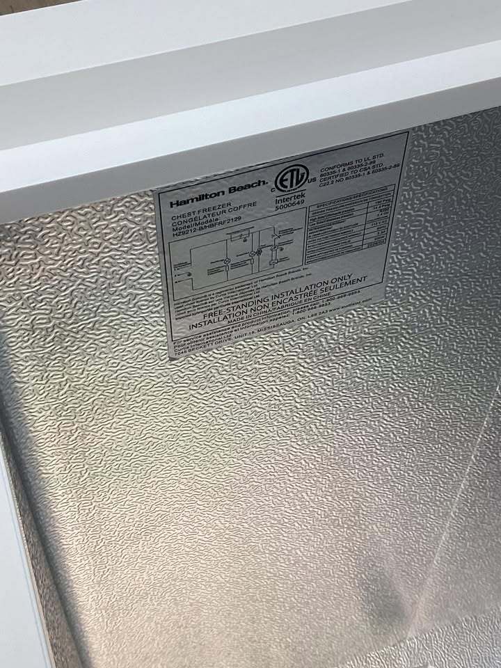 Hamilton Beach 21.0 cu. ft. Manual Defrost Chest Freezer in White