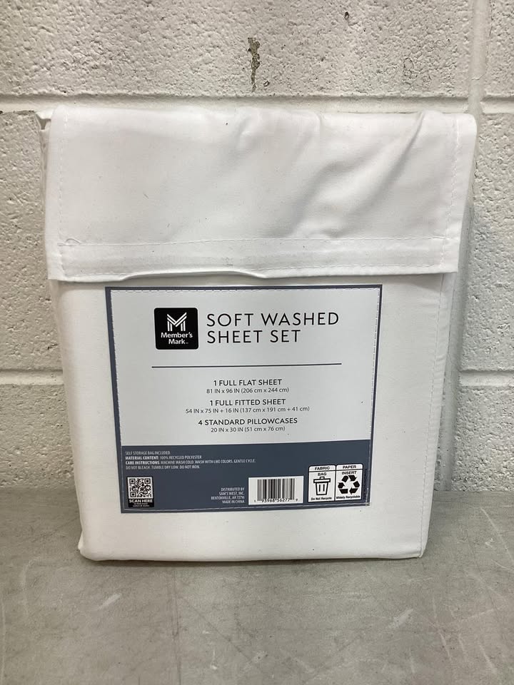 Member's Mark Soft Washed Sheet Set, Size Full