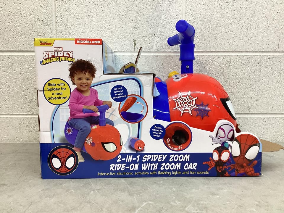 Disney Spiderman 2 in 1 Zoom Ride-On