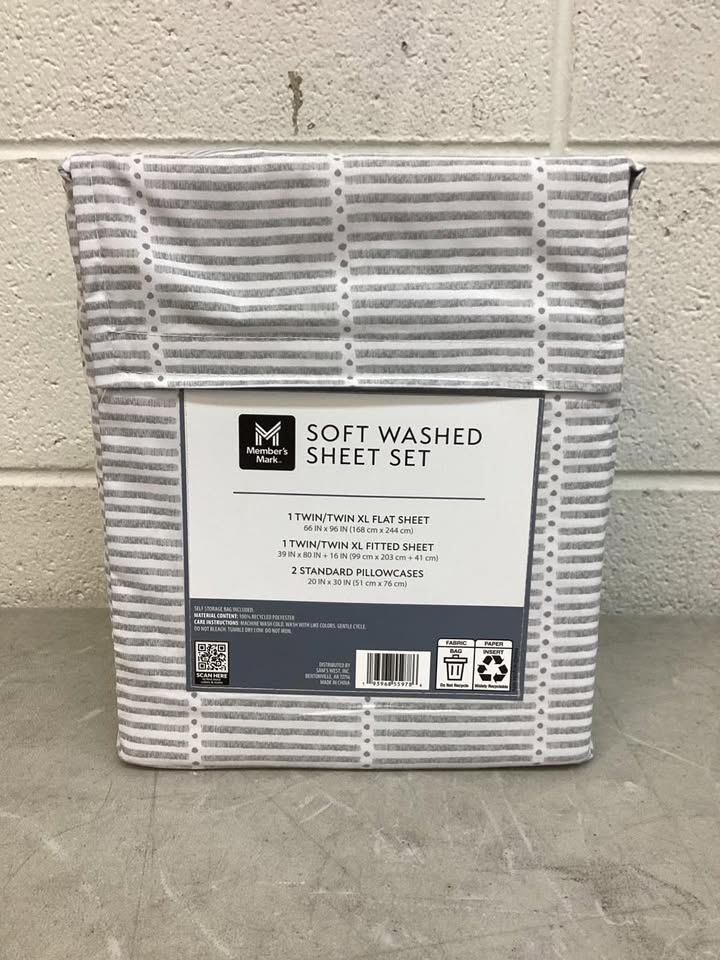 Member's Mark 4 Piece Soft Washed Sheet Set, Size Twin/Twin XL