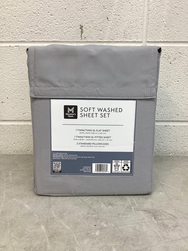 Member's Mark 4 Piece Soft Washed Sheet Set, Size Twin/Twin XL