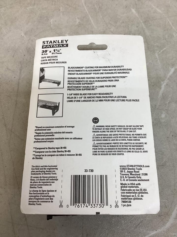 Stanley FATMAX 30 ft. x 1-1/4 in. Tape Measure
