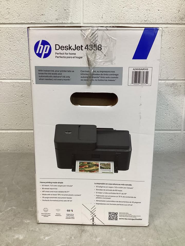 HP DeskJet 4358 Wireless All-in-One Inkjet Printer