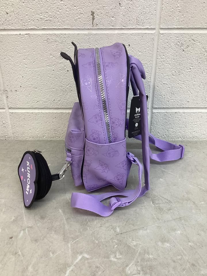 Kuromi Mini Backpack with Coin Pouch Charm