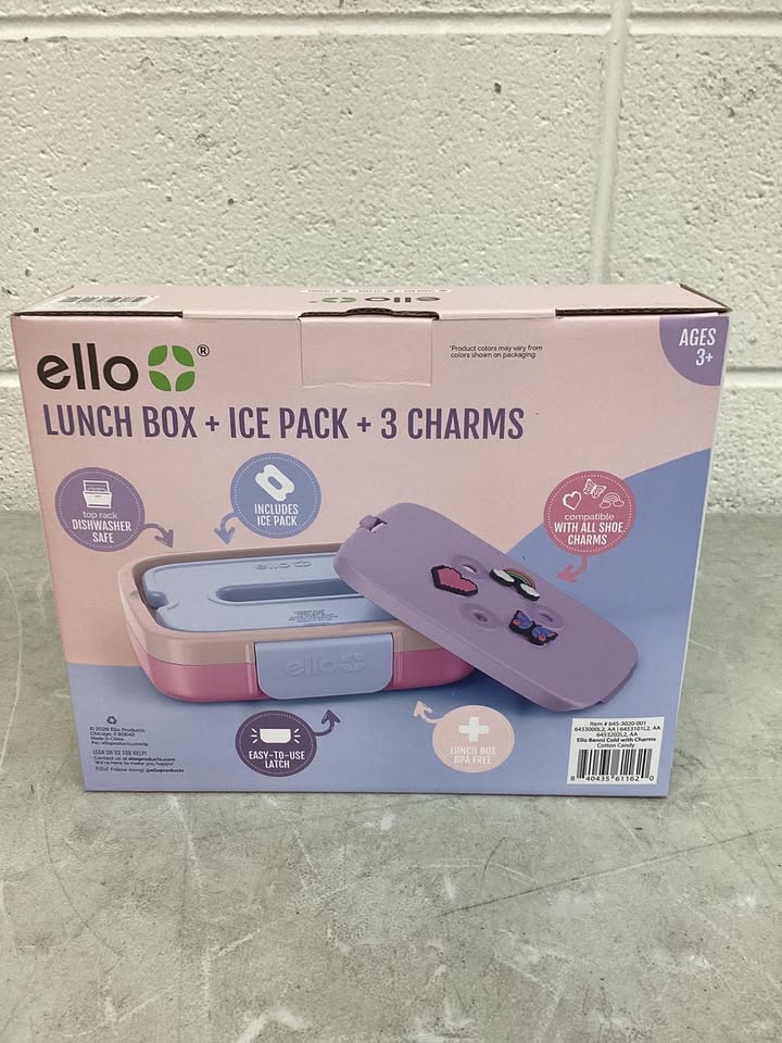 Ello Benni Kids Bento Lunch Box with Carry Handle & Ice Pack