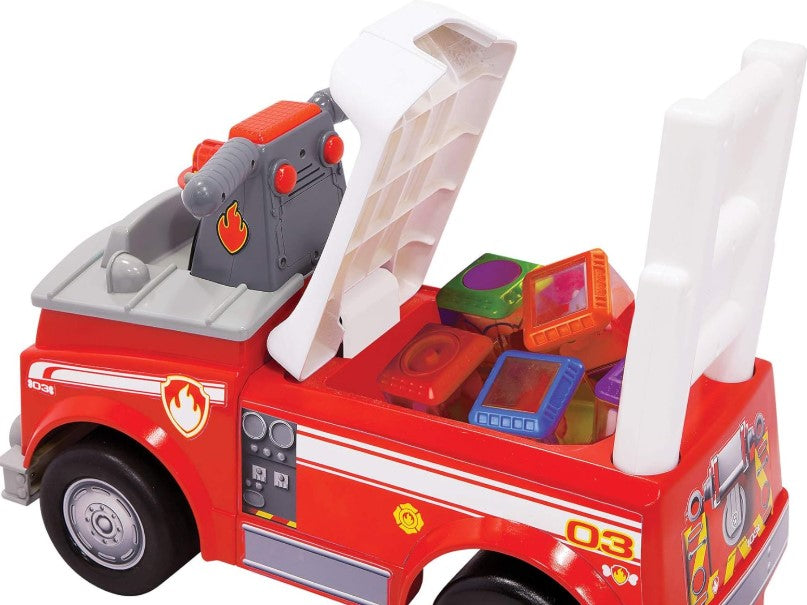 Nick Jr. Paw Patrol Marshall Fire Truck Kids' Ride-On with Lights, Sounds, Storage and Walking Bar