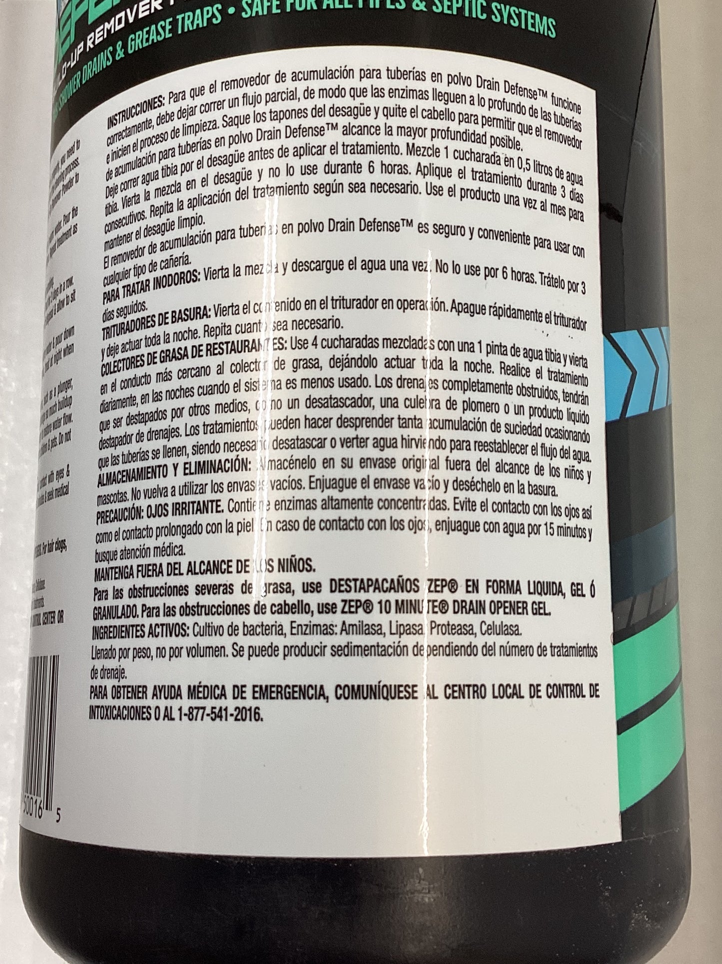 Zep Drain Defense Powder Build-Up Remover 18 oz