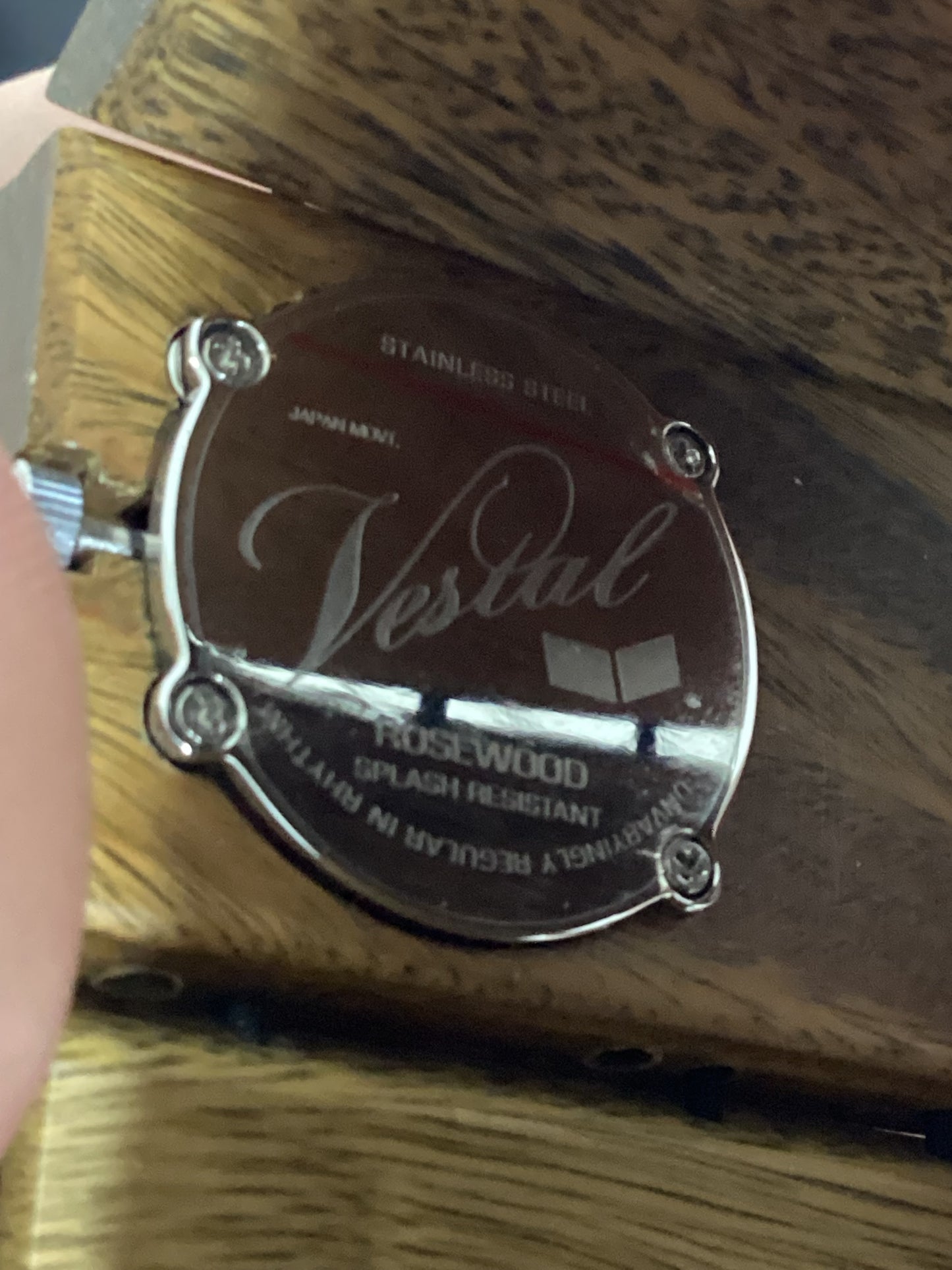 Vestal RoseWood Cuff Watch, Splash Resistant, Stainless Steel