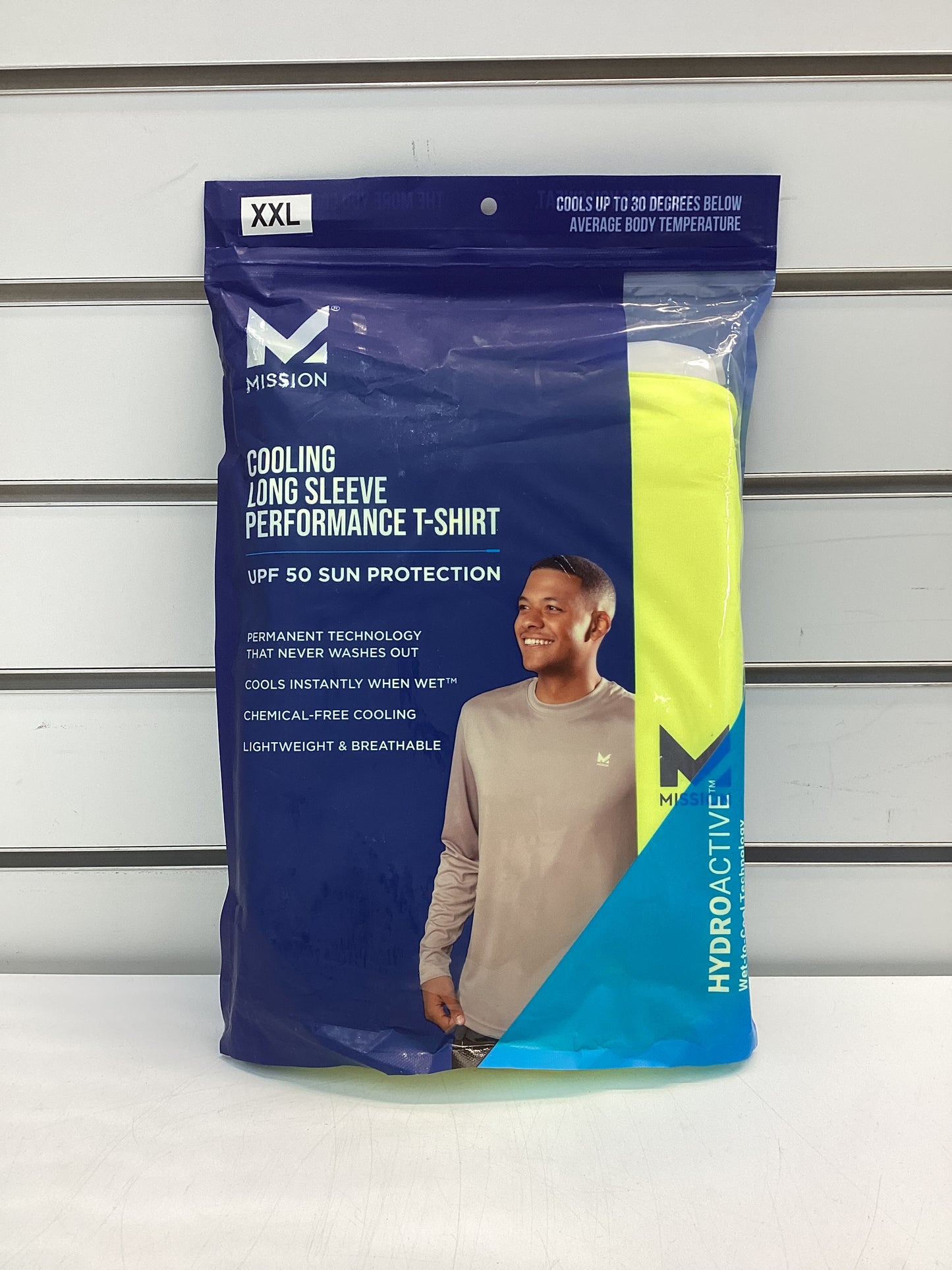 Mission Hi Vis Yellow Cooling Long Sleeve Performance Shirt