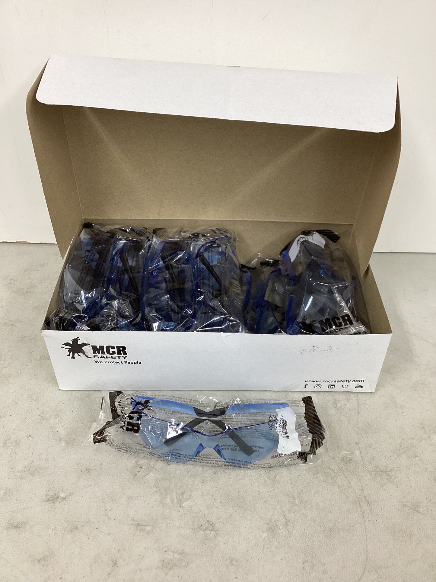 MCR Safety MCR Crews BK113 Bearkat Safety Glasses Blue Lens 12 Pairs MCRBK113