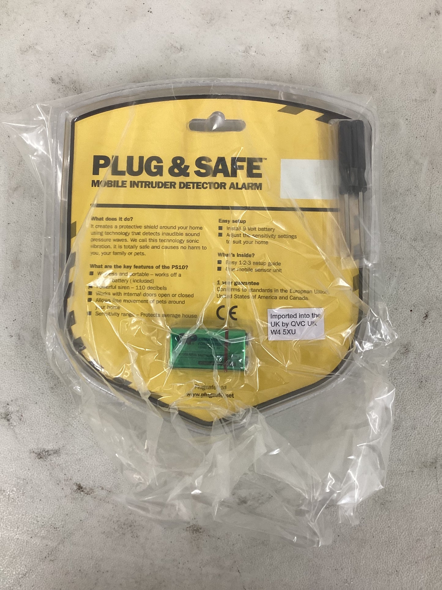 Plug & Safe Portable Infrasonic Sound Activated Security Device