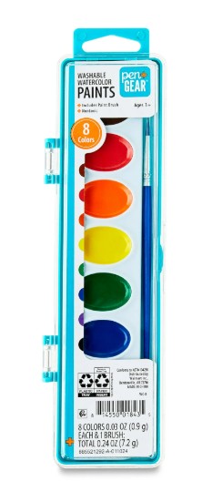 Pen + Gear 8 counts Semi-Moisture Watercolor Paints