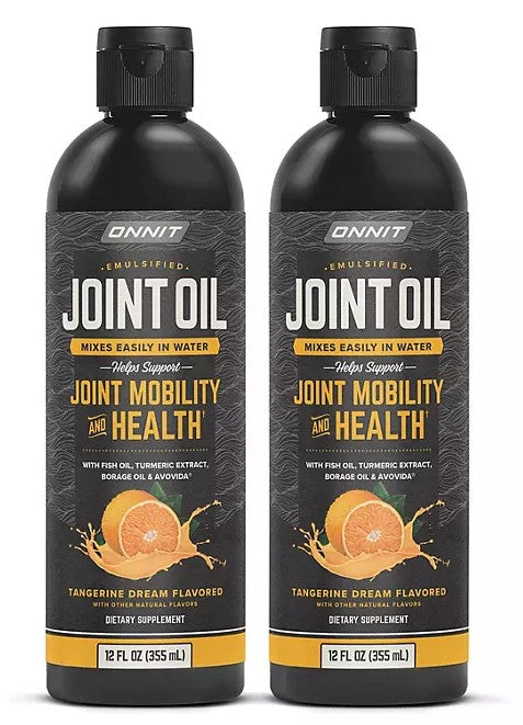 ONNIT Joint Oil: Liquid Fish Oil to Support Joint Health and Mobility, Tangerine Flavor 2 pk., 12 fl. oz.