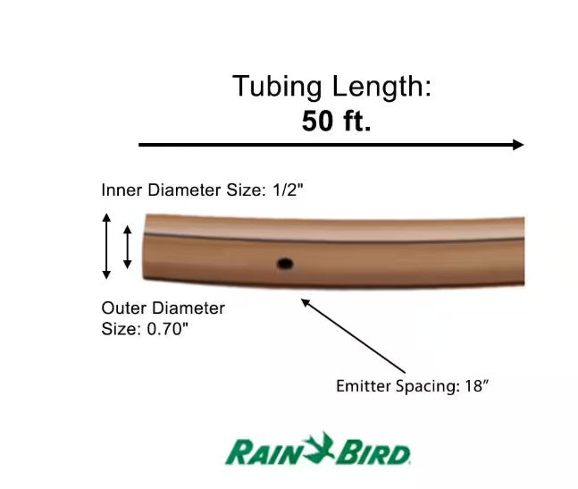 Rain Bird 1/2 in. x 50 ft. Sub-Surface Drip Emitter Tubing with 18 in. Spacing