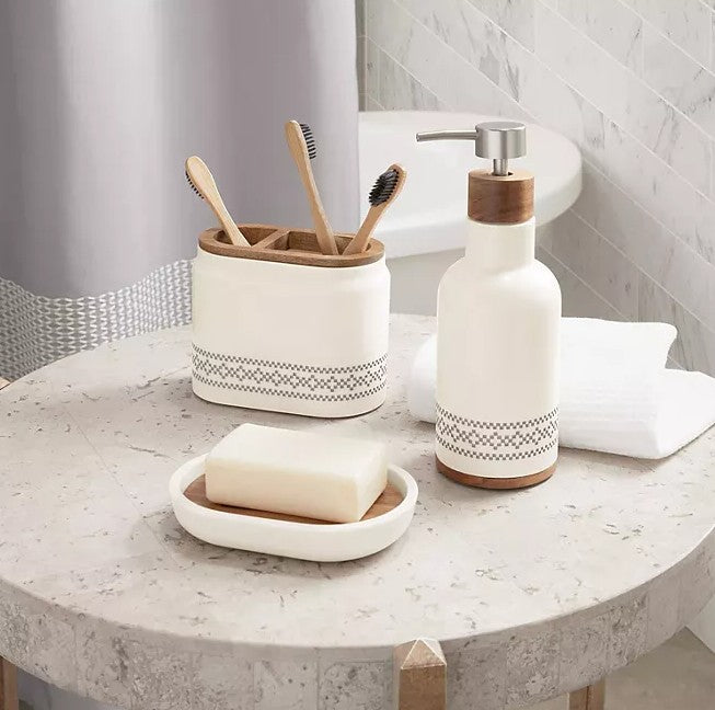 Member's Mark 6-Piece Premium Bath Set - Soft Silver Wood