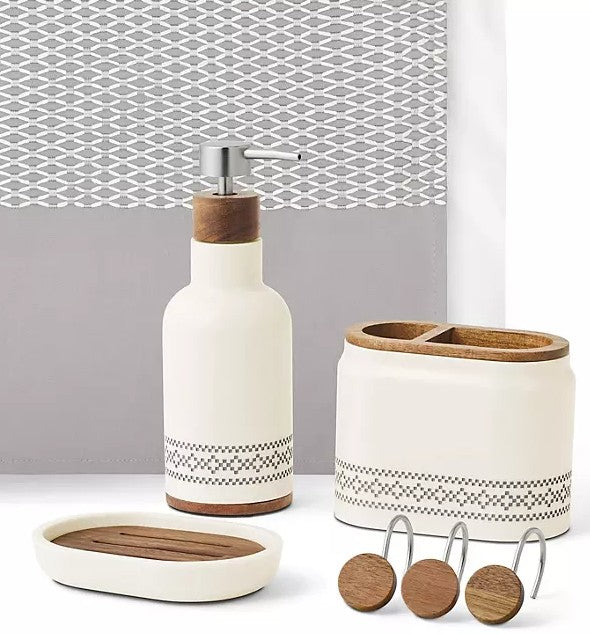Member's Mark 6-Piece Premium Bath Set - Soft Silver Wood