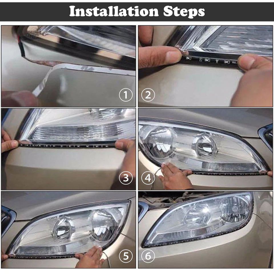 Waterproof 12V LED Strip Lights for Car & Motorcycle – 12"/15" DC Underbody Accent Lighting Kit (Multi-Pack)